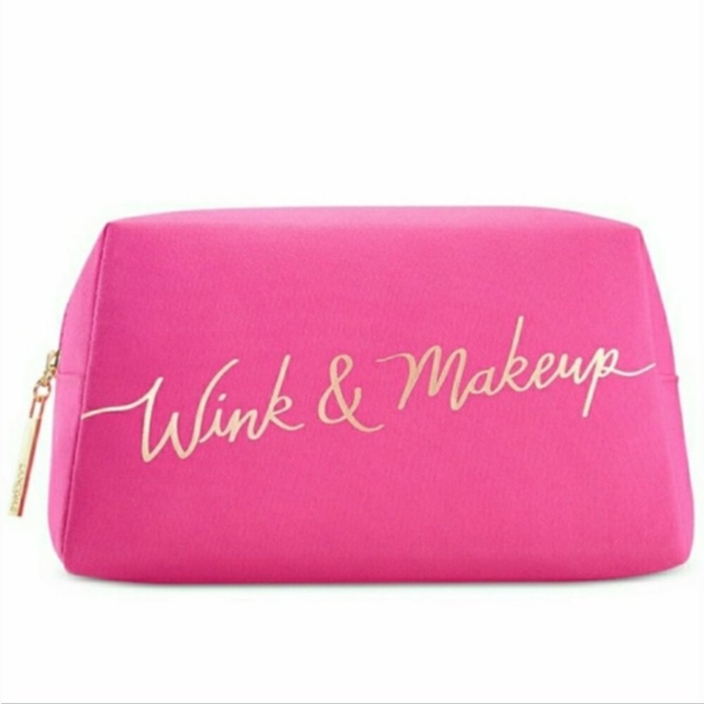 NWT Lancome 'Wink & Makeup' Makeup Travel Bag Case Pouch - Picture 2 of 7